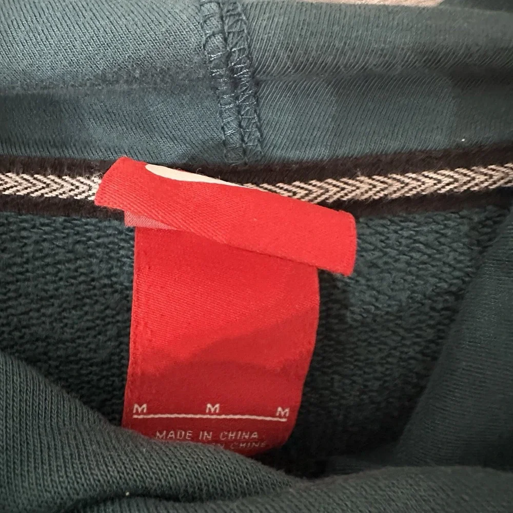 Nike Hoodie Womens Medium Funnel Neck GreenFleece Sportswear‎ Y2K Logo Nike